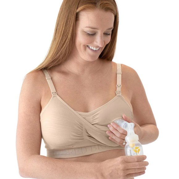 Kindred Bravely "Sublime" Hands Free Pumping & Nursing Bra - Size XL - Beige - Picture 6 of 7